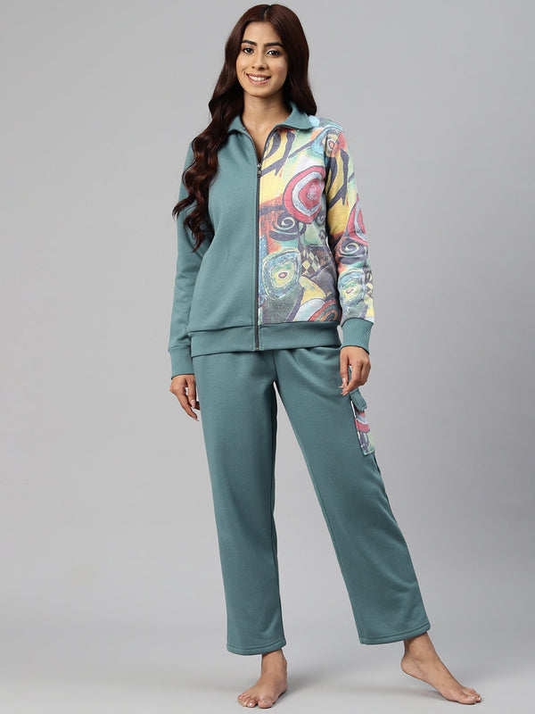 Women Abstract Printed Night suit