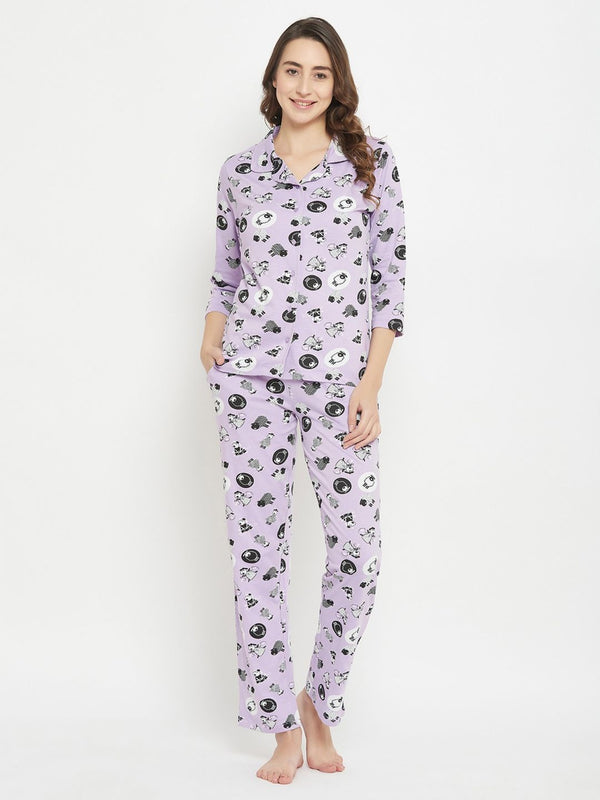 Cotton Printed Shirt & Pyjama (Set of 2)