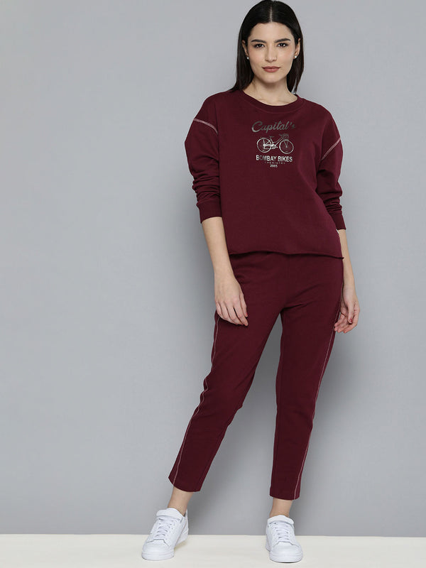 French Terry Lounge Set - Maroon