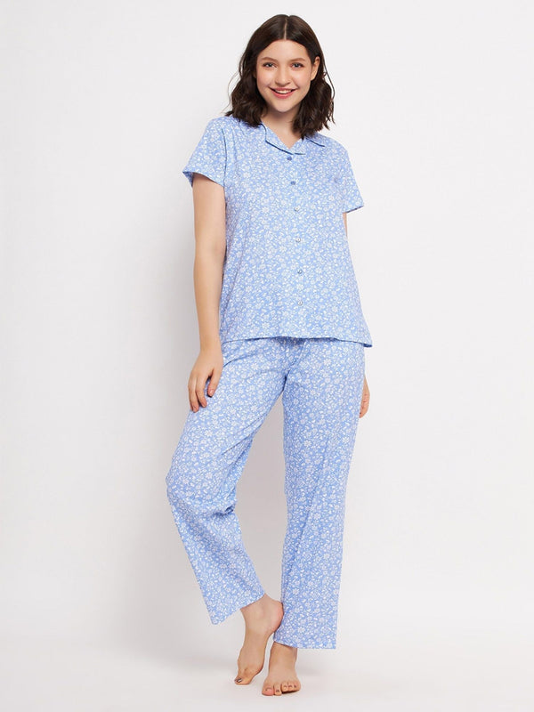 Cotton Printed Shirt & Pyjama (Set of 2)