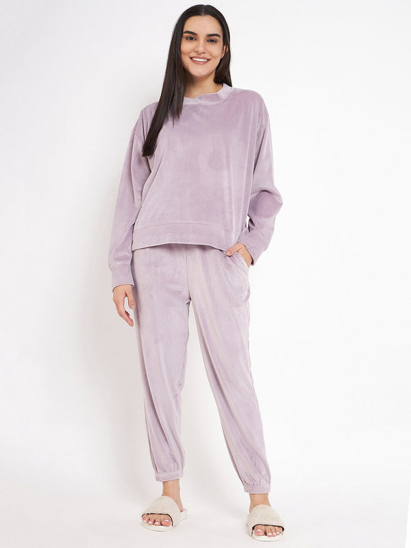 Self Design Pullover With Jogger Night suit